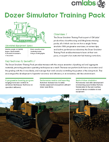 Construction Training Simulators from CM Labs