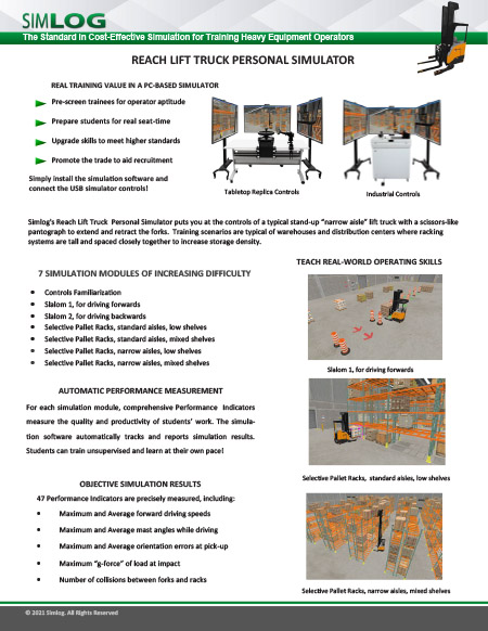 Reach Truck Personal Simulator