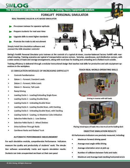 Simlog Forklift Training Simulator