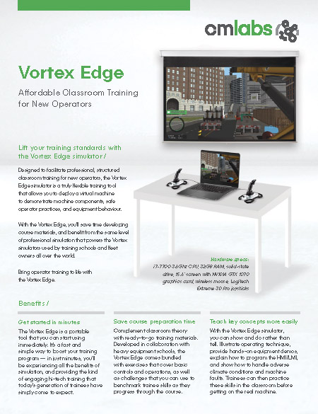 CM Labs Vortex Edge Training Simulator