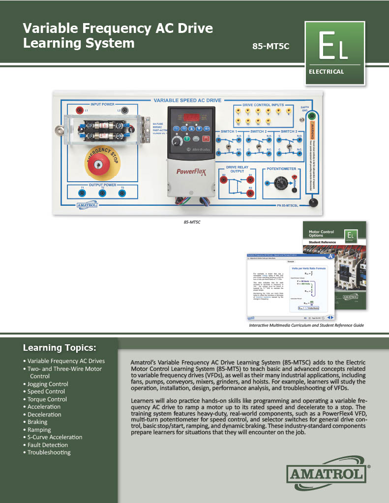 Amatrol 85-MT5-C Variable Frequency AC Drive Trainer