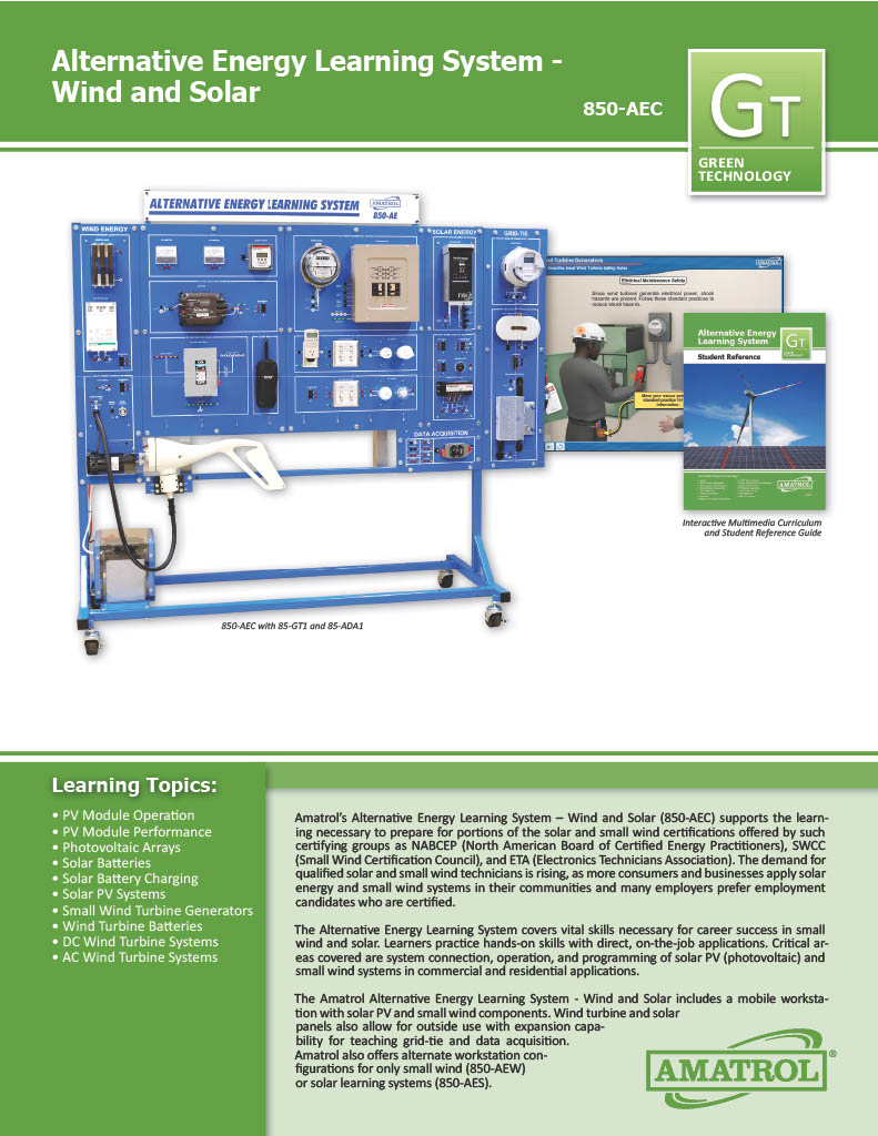 Amatrol Alternative Energy Training for Wind and Solar