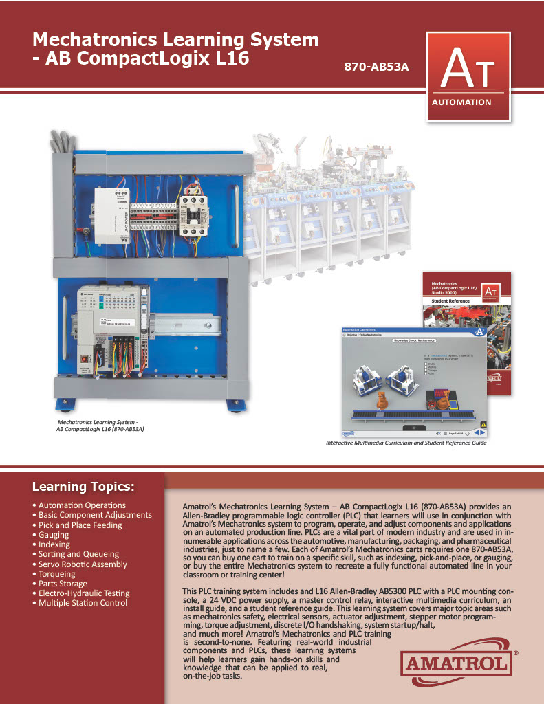 Amatrol Allen-Bradley Mechatronics Learning System