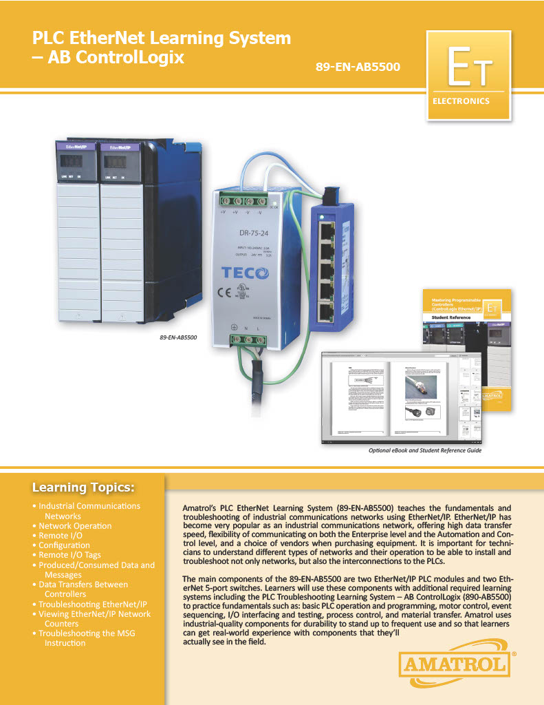 Amatrol PLC EtherNet Trainer 89-EN-AB5500