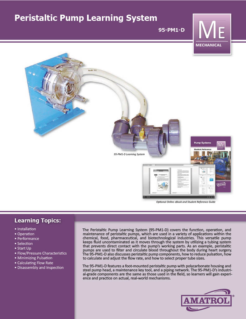 Amatrol Peristaltic Pump Trainer 95-PM1-D