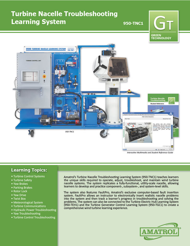 Amatrol Wind Turbine Nacelle Troubleshooting 950-TNC1