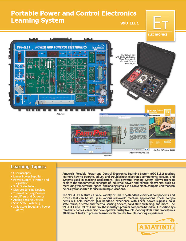 Amatrol Portable Power and Control Electronics 990-ELE1