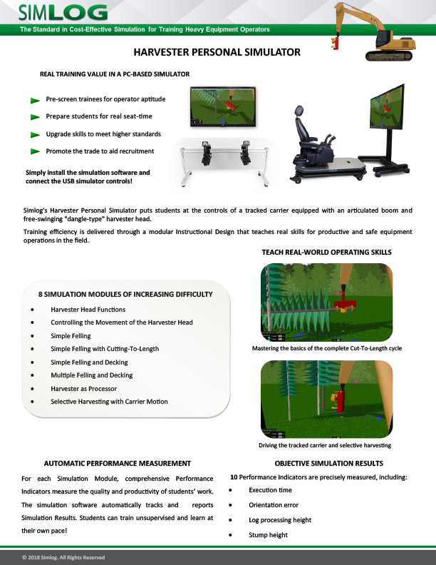 Harvester Personal Simulator