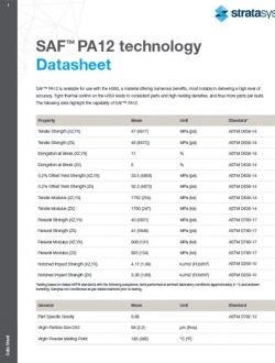 Stratasys SAF PA12